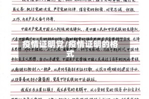 疫情证明党/疫情证明的格式