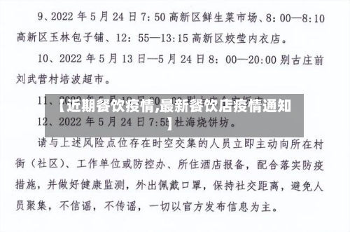 【近期餐饮疫情,最新餐饮店疫情通知】-第2张图片