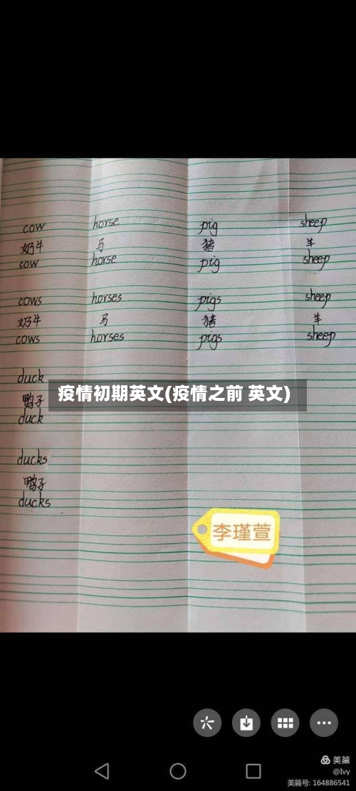 疫情初期英文(疫情之前 英文)-第2张图片