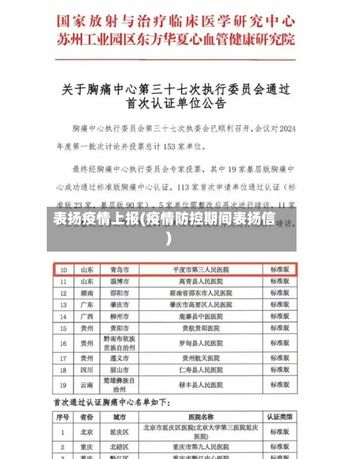 表扬疫情上报(疫情防控期间表扬信)-第1张图片